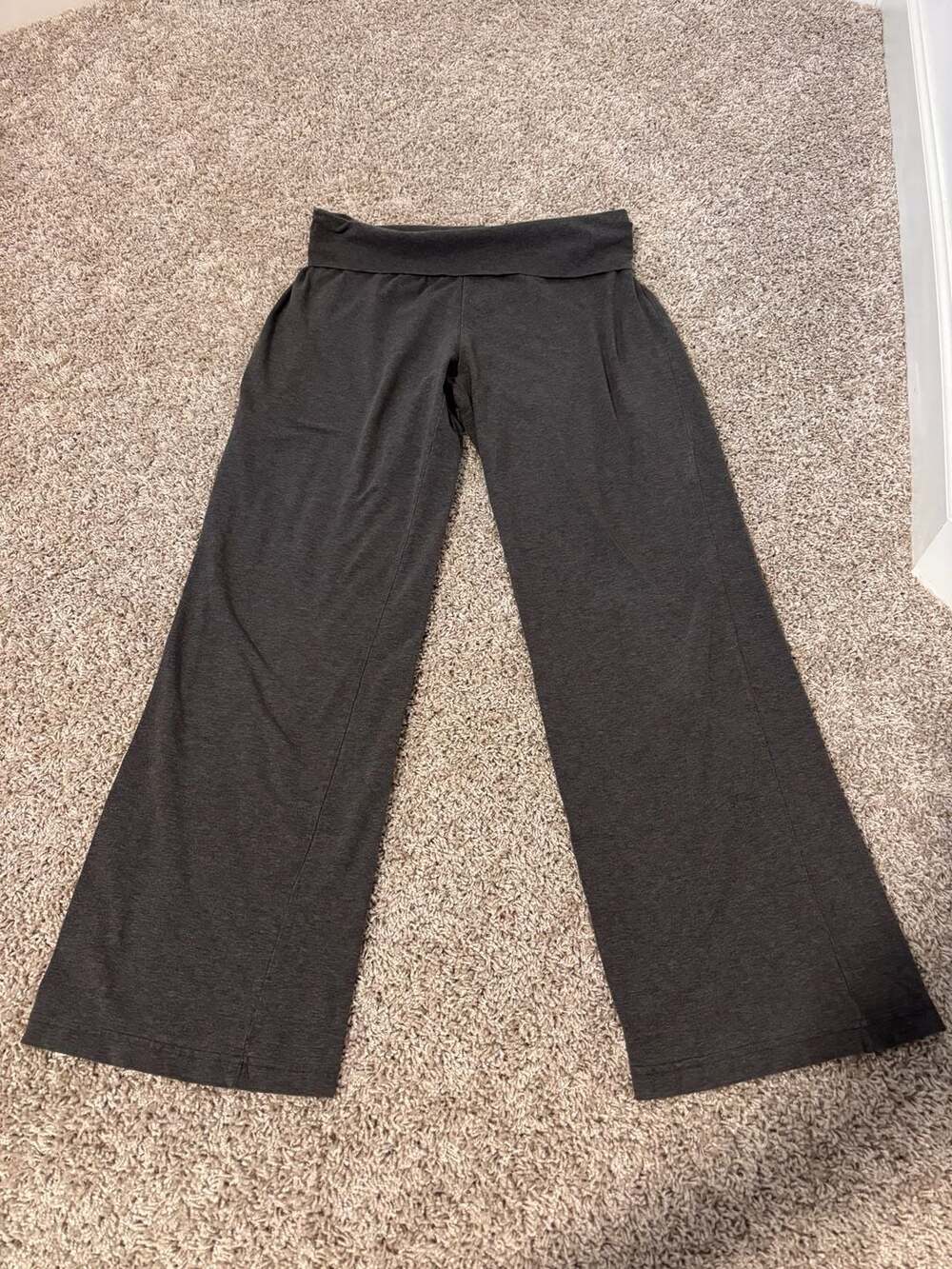 Pro Spirit Athletic Gear Women's Gray Foldover Waist Wide Leg Lounge Yoga Pants